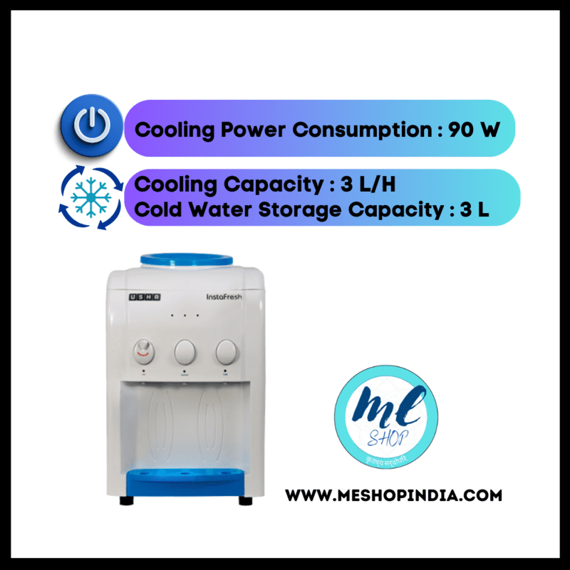 Stay hydrated with the Usha Instafresh Table Top Water Dispenser, perfect for homes and offices.