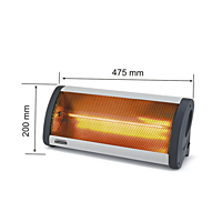 Dimension of Padmini Carbon Heater Diva 800