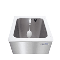 Top-down view of the Voltas water cooler highlighting the drip tray. Top-down view of the Voltas water cooler highlighting the drip tray.