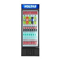 The self-closing door mechanism of the Voltas Visi Cooler VC550 in action.