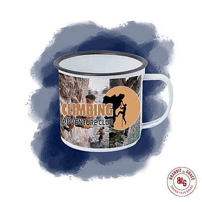 Custom Enamel Mug Black Rim