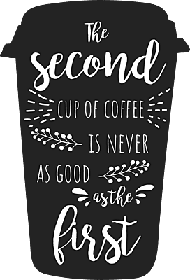 The Second Cup Of Coffee Is Never Good As The First Short-Sleeve T-Shirt