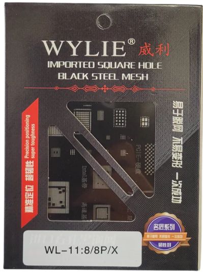 Stencil WYLIE para iPhone 8 y 8 Plus - Reballing Profesional