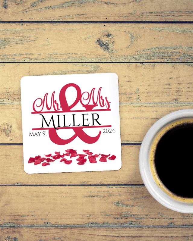 Personalized Monogram Coaster, Set of 4