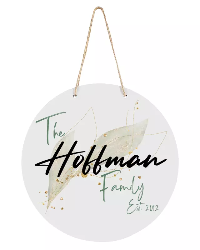 Personalized Family Established Door Sign