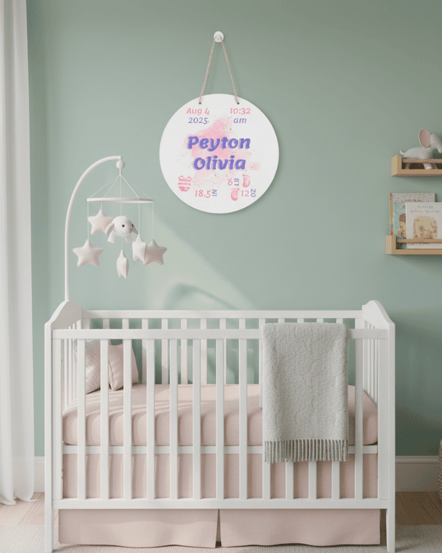 Personalized Baby Announcement Sign