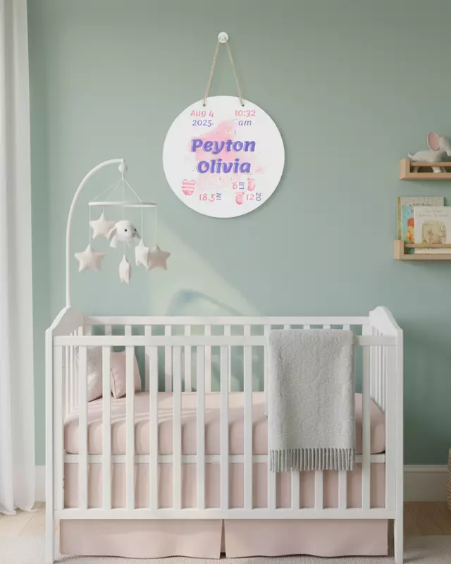 Personalized Baby Announcement Sign