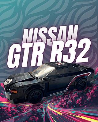 Nissan Skyline GTR R32 - Generic Plastic Brick Assembly Puzzle Kit Nissan Skyline GTR R32 - Generic Plastic Brick Assembly Puzzle Kit
