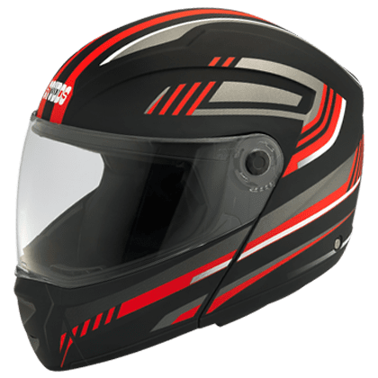 STUDDS NINJA ELITE SUPER D1 MATT BLACK N2 RED C/V (XL)
