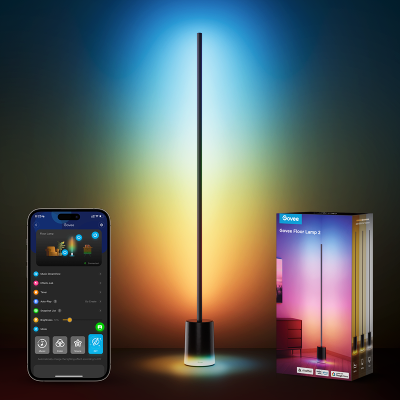 Govee RGBICWW Floor Lamp 2 - (1.5m Tall) Smart, Matter Compatible