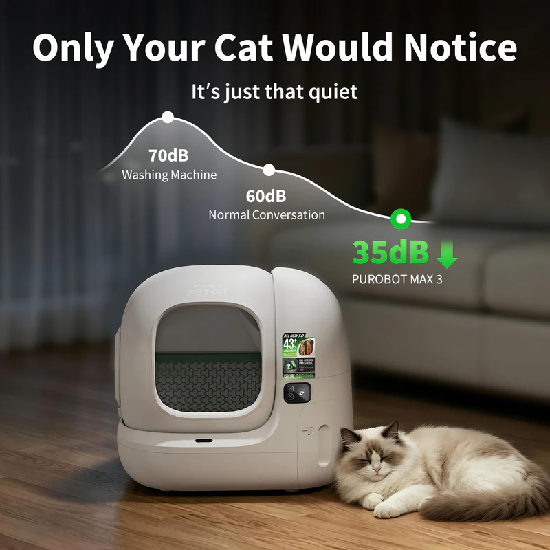 PETKIT Purobot MAX 3 Premium Self-Cleaning Cat Litter Box Smart Odour Care
