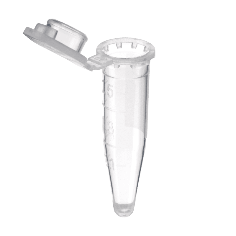 0.5ml Microcentrifuge Tubes, with safe lock,Clear, Non-Sterile,DNase & RNase Free, Safe-lock, 500 Pieces/Bag/Pack, 10 Packs/Case