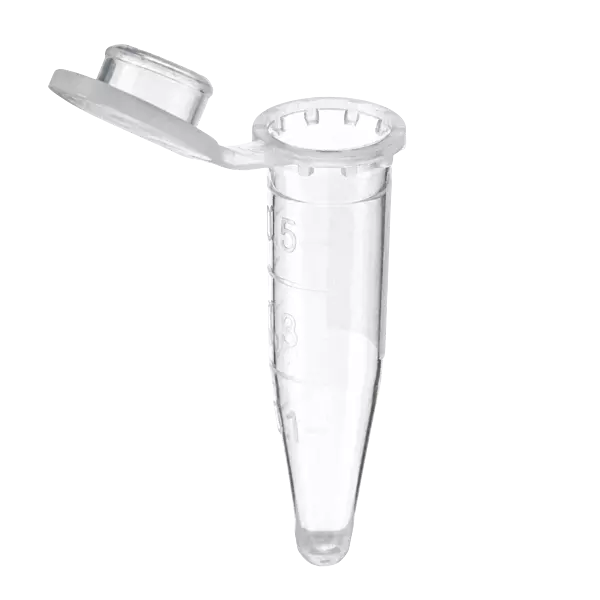1.5ml Microcentrifuge Tubes without safe lock, Clear, DNase & RNase Free, Non-Sterile