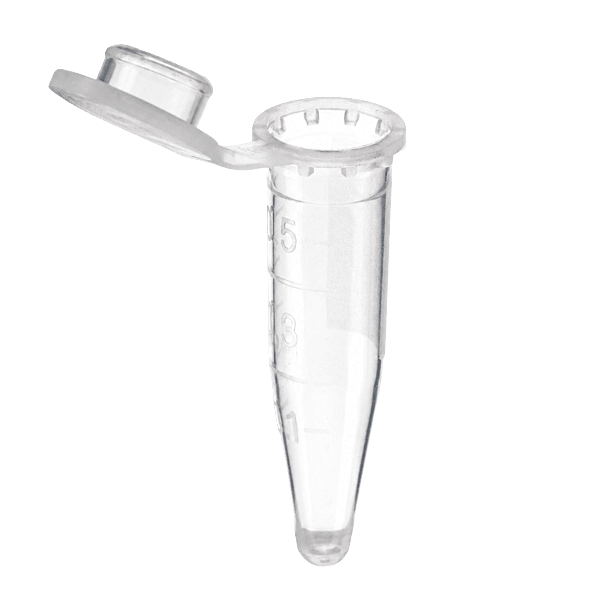 1.5ml Microcentrifuge Tubes without safe lock, Clear, DNase & RNase Free, Non-Sterile