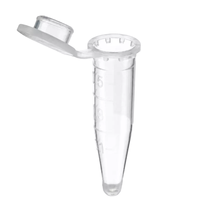 1.5ml Microcentrifuge Tubes without safe lock, Clear, DNase & RNase Free, Non-Sterile
