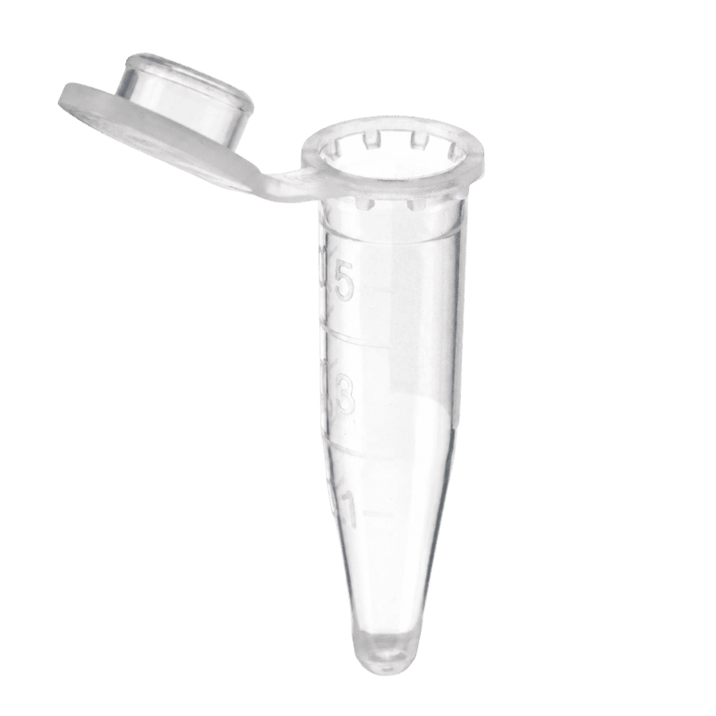 1.5ml Microcentrifuge Tubes without safe lock, Clear, DNase & RNase Free, Non-Sterile