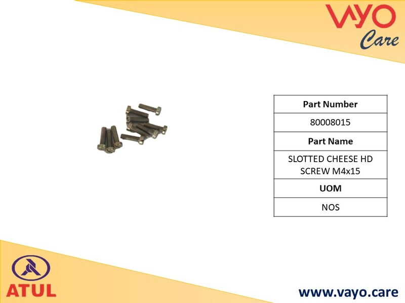 SLOTTED CHEESE HD SCREW M4X15 - 80008015 - GEMINI ULTRA