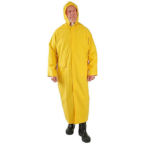 Yellow riders rain coat, 35mm, 60" long