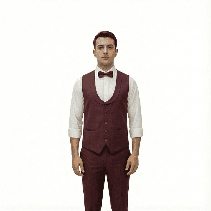 Men’s Corporate Waistcoat – 5-Button Design in Poly-Viscose