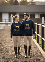 Sudadera Azul Home is where my horse is - Originales Quidam