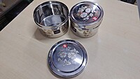 Designer Lunch boxes set of 2 pcs 500 ml & 750 ml-new