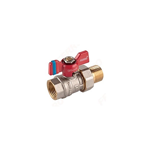 F-COMFORT BUTTERFLY VALVES WITH UNION M-F-3/4"