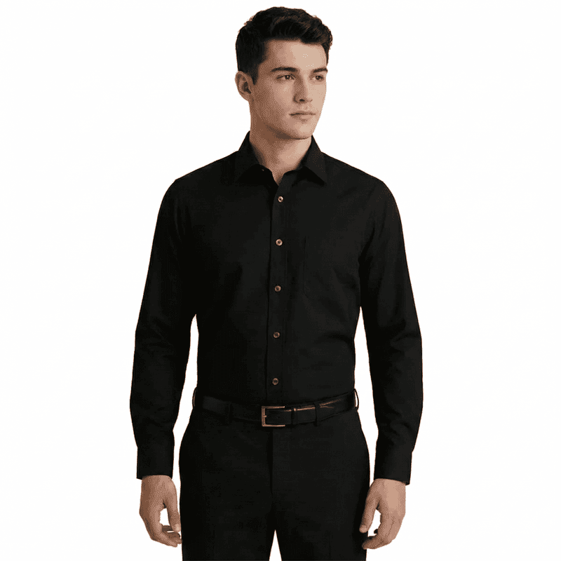 Men’s Hospitality Dress Shirt – Modal-Cotton Blend, Ultra-Soft Elegant Fit