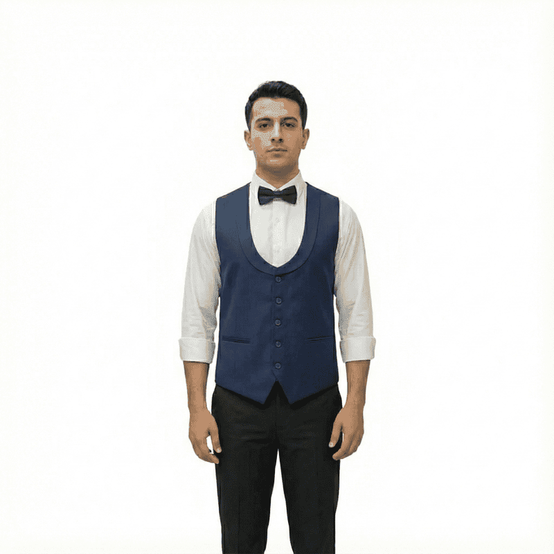 Men’s Corporate Waistcoat – 5-Button Design in Poly-Viscose