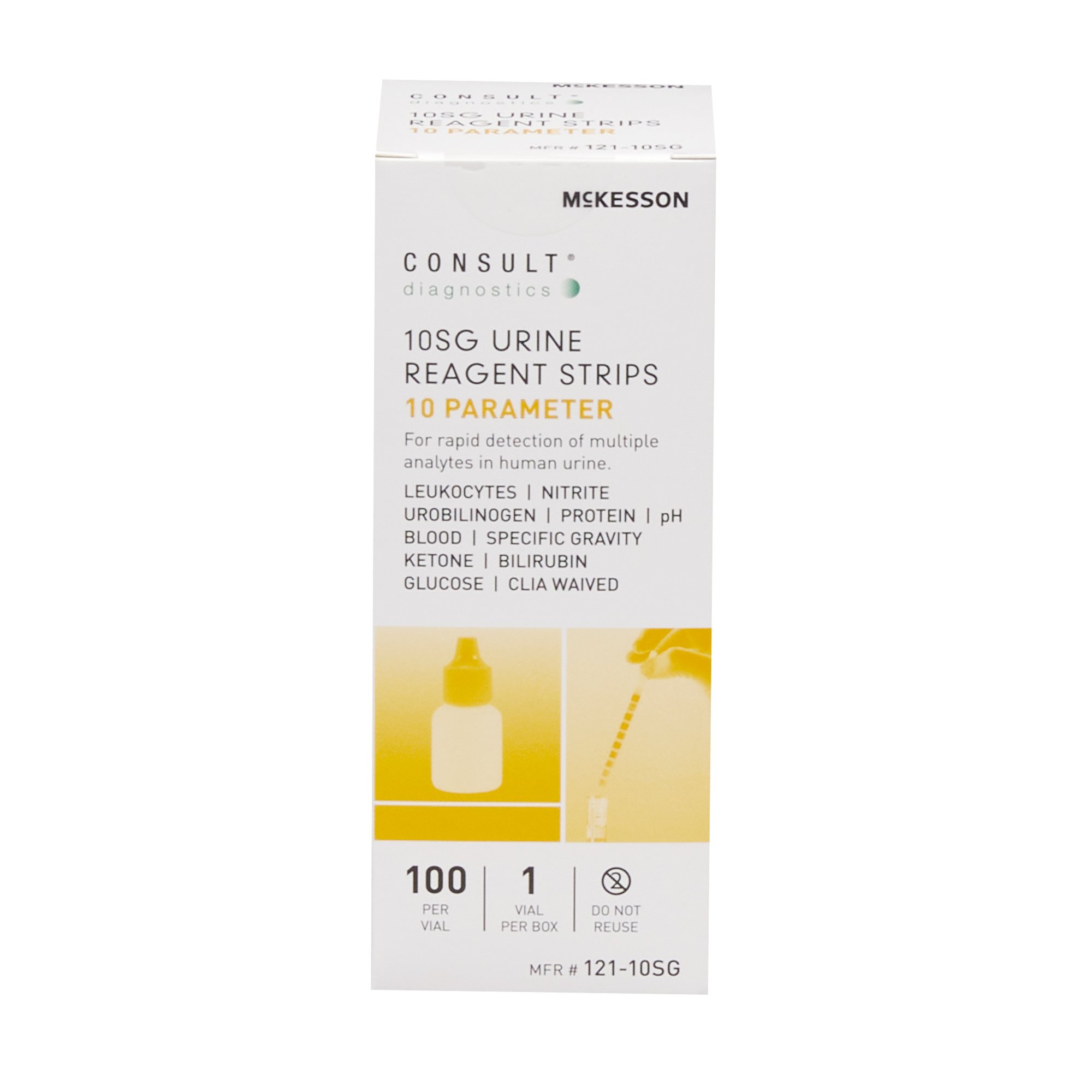 McKesson Consult™ Urinalysis Reagent Test Strips, 10SG, 100 per Bottle (VL/1)