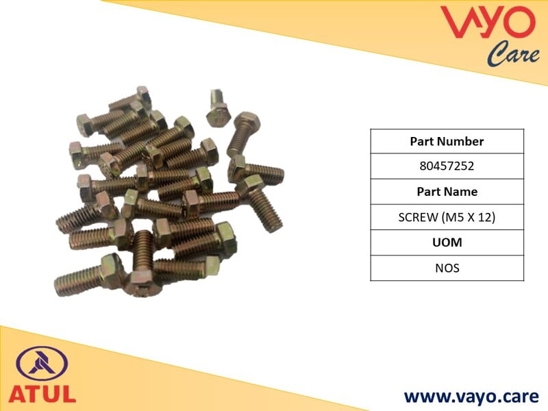 SCREW (M5 X 12) - 80457252 - GEM CARGO