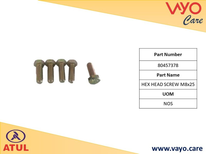 HEX HEAD SCREW M8X25 - 80457378 - GEMINI ULTRA