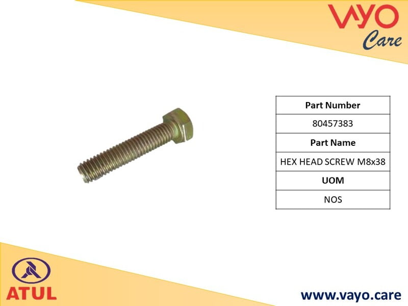 HEX HEAD SCREW M8X38 - 80457383 - GEMINI ULTRA