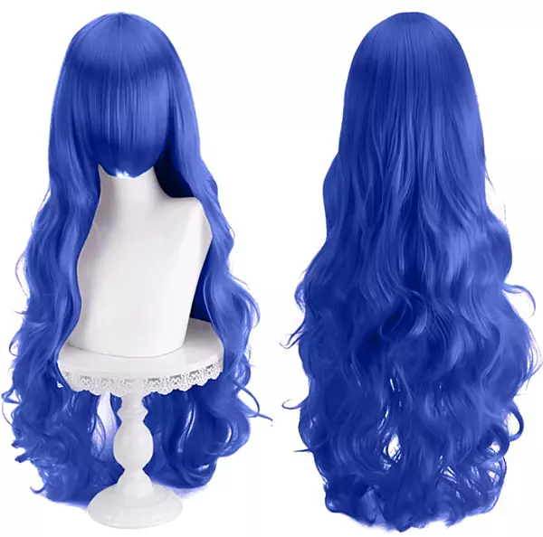 Wig 80cm - Stretched Length Blue Wig