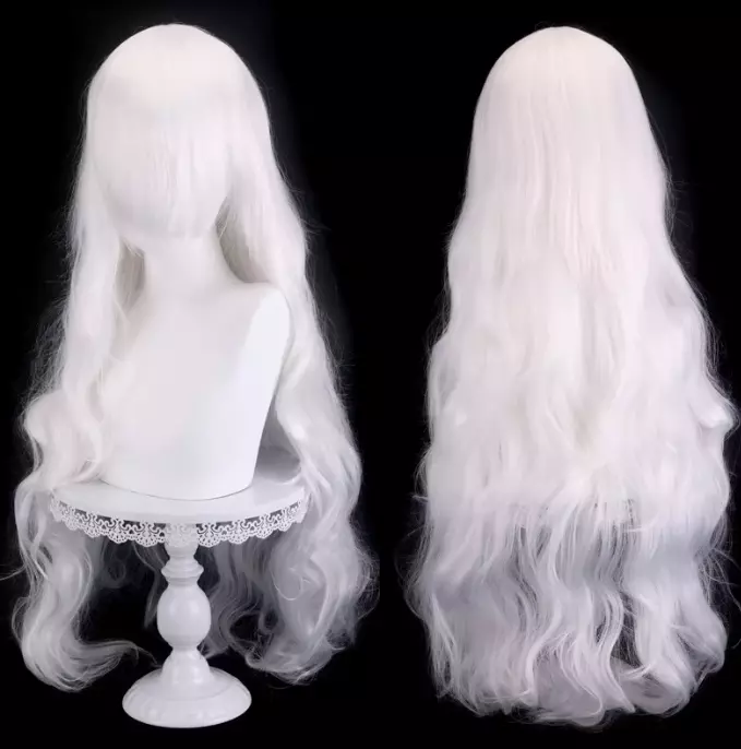 Wig 80cm - Stretched Length White Wig
