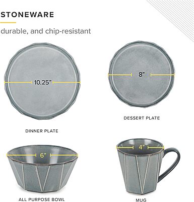 TABLE 12 16-Piece Dinnerware Set, Service for 4