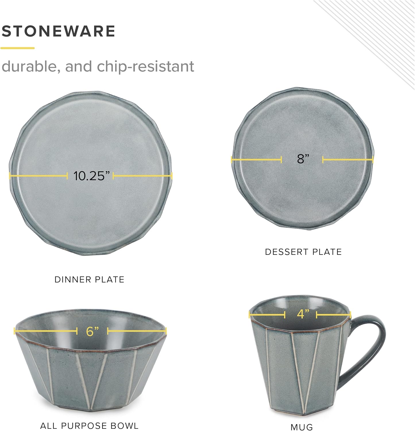 TABLE 12 16-Piece Dinnerware Set, Service for 4