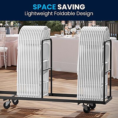 Flash Furniture HERCULES Series 650 lb Capacity Plastic Fan Back Folding Chair