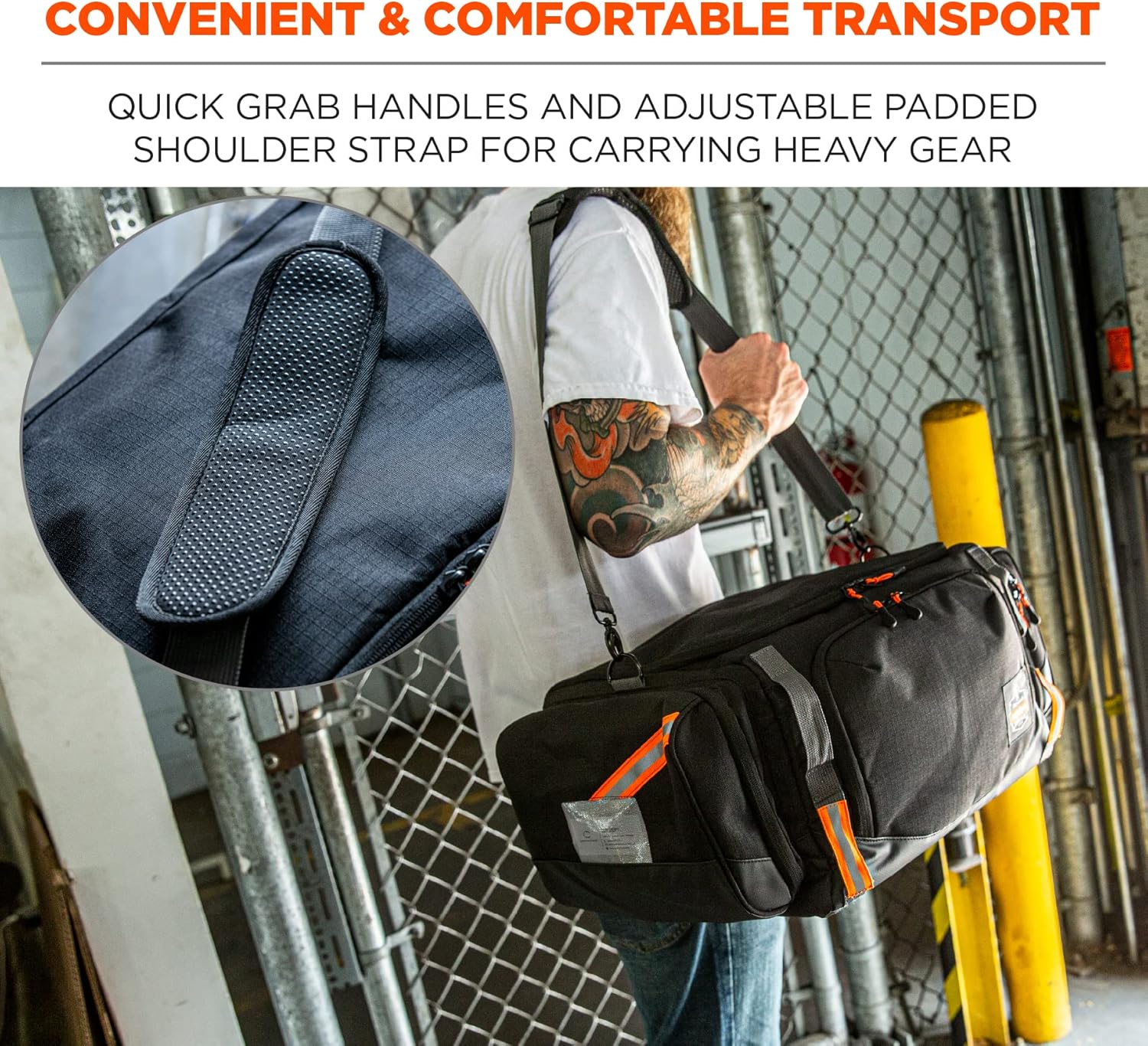 Ergodyne Arsenal 5189 Work Gear Duffel Bag, Black