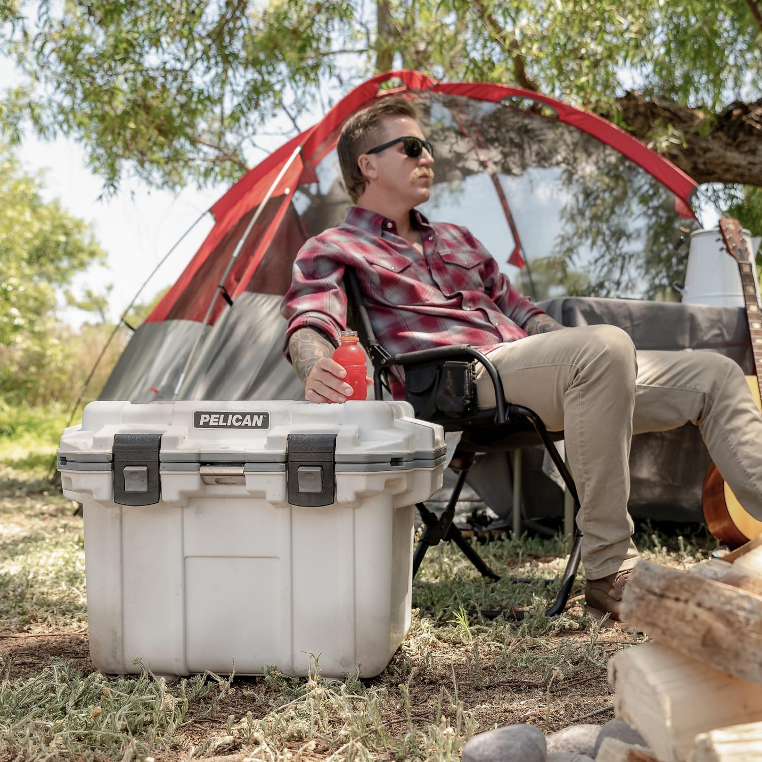 Pelican 30 Quart Elite Cooler Cement/White