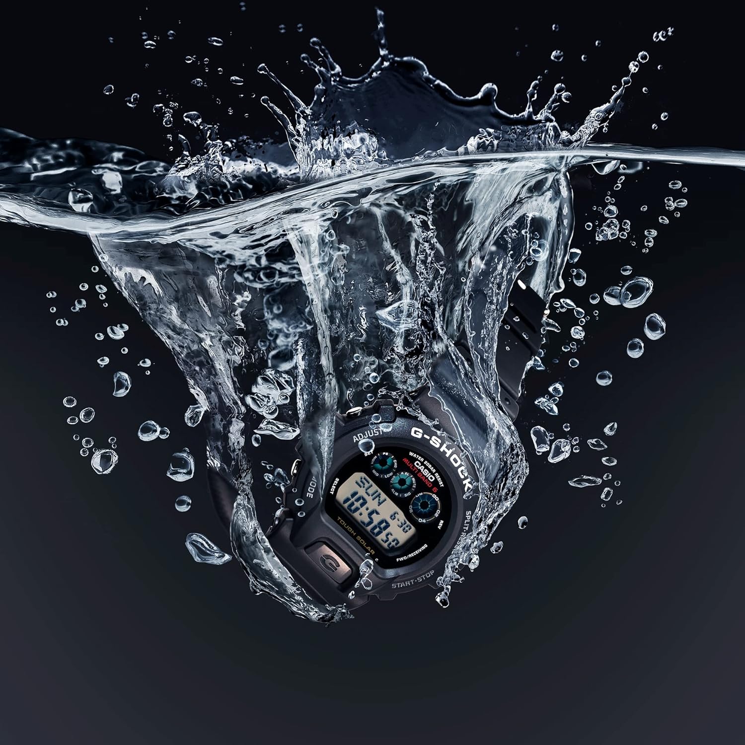 Casio G-Shock GW6900-1 Men's Tough Solar Black Resin Sport Watch