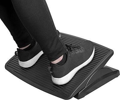 Mount-It! Ergonomic Footrest for Office or Home | Under Desk Tilting Footrest | Adjustable Desk Foot Rest with Massaging Surface and 3 Tilt Positions