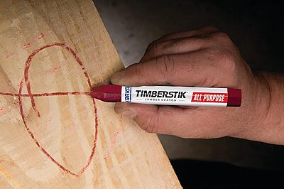 Markal Timberstik #200 All-Purpose Lumber Crayon, Wax-Based, 1/2\" Hex x 4-5/8\"