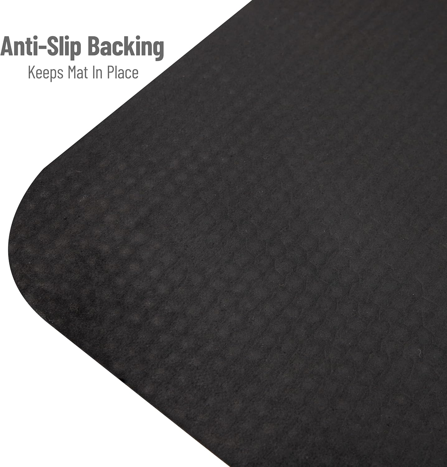 Mind Reader Anti Fatigue Kitchen Mat, Standing Desk Mat, Cushioned Mat, Office, Kitchen, Rubber, 19.5 x 35.25 x 1, Black