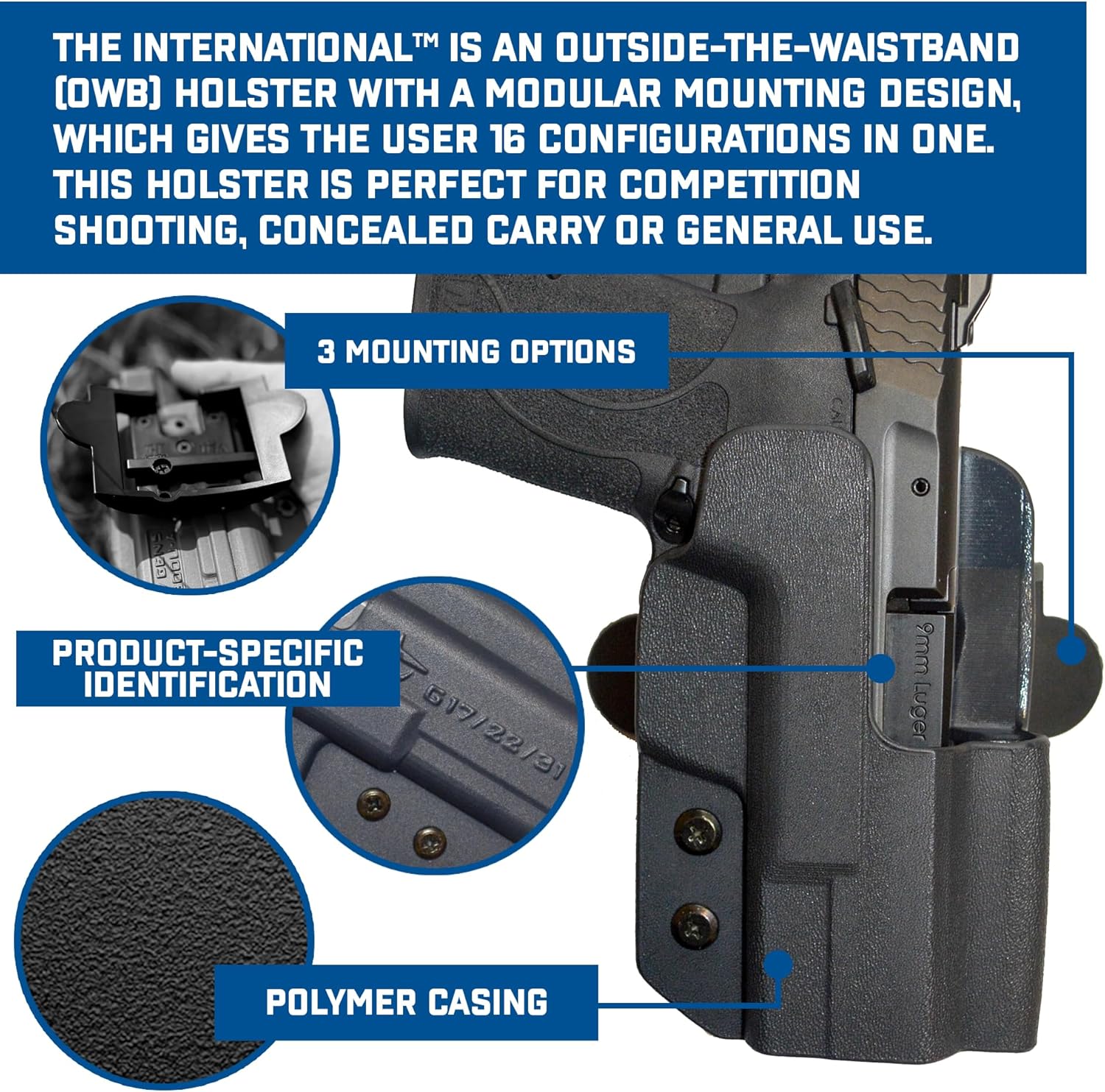 COMP-TAC International OWB Kydex Holster w/ Modular Mounts