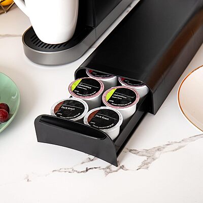Mind Reader Anchor Collection, Single Serve Coffee Pod Drawer, 12-14 Coffee Pod Capacity, Countertop Organizer