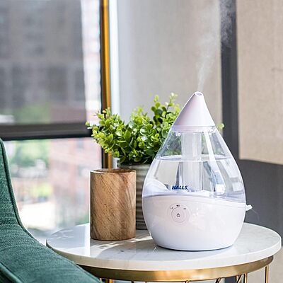 Crane x HALLS Droplet Ultrasonic Small Air Humidifiers for Bedroom and Office