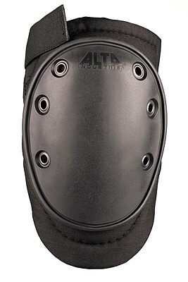 ALTA 50410 AltaFLEX Knee Pads with AltaGrip Fastening, Black Flexible Long Cap, Black