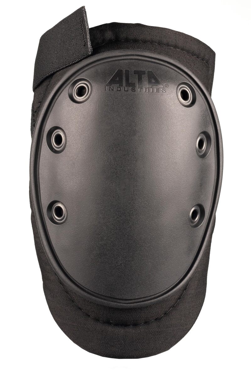ALTA 50410 AltaFLEX Knee Pads with AltaGrip Fastening, Black Flexible Long Cap, Black