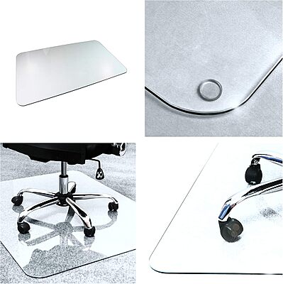 FLOORTEX Glaciermat Heavy Duty Glass Chair Mat for Hard Floors & Carpets