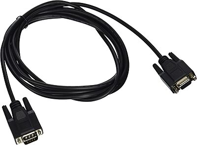 C2G/Cables to Go 52031 DB9 M/F Serial RS232 Extension Cable - Black (10 Feet)